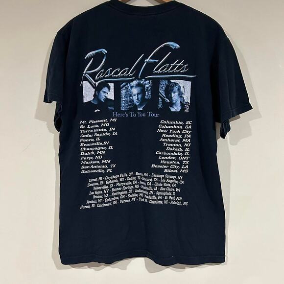 Vintage 2095 Rascal Flatts Tour Tee Shirt - Picture 2 of 7